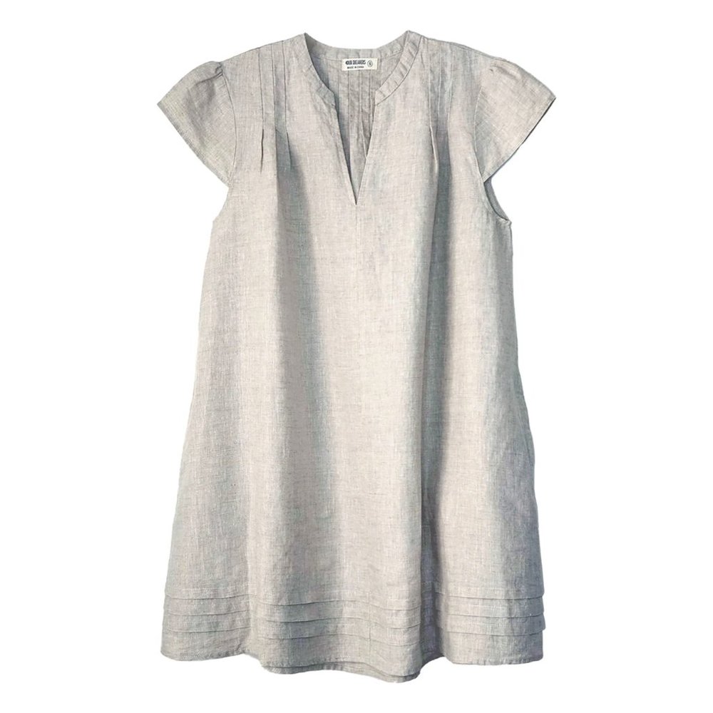 Cap Sleeve Shift Dress, Natural